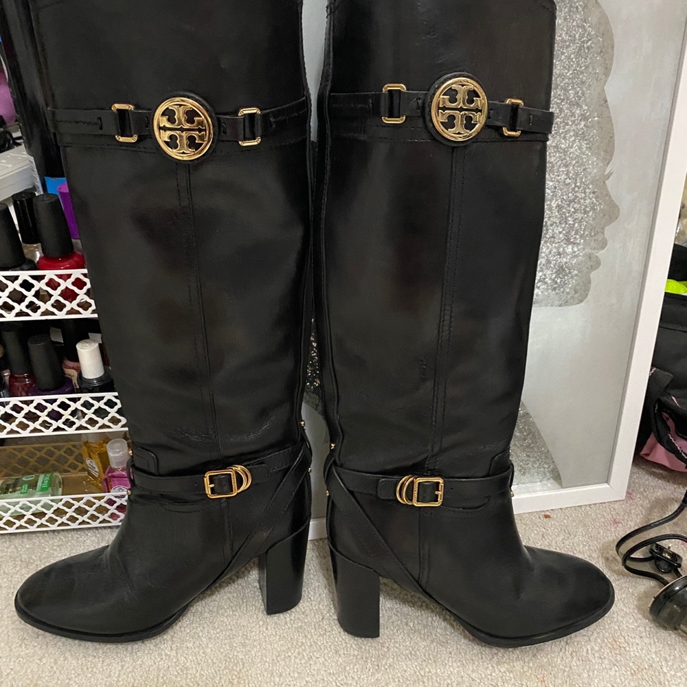 Tory Burch knee tall leather boots
